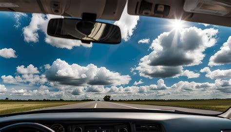 premium ai image  windshield view    clean latemodel