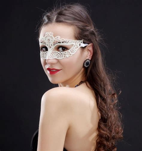 New Sexy Halloween Masquerade Venetian Party Half Face White Lace Mask Woman Lady Sexy Mask For