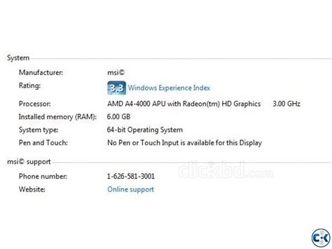 AMD A4-4000 APU with random graphic. | ClickBD