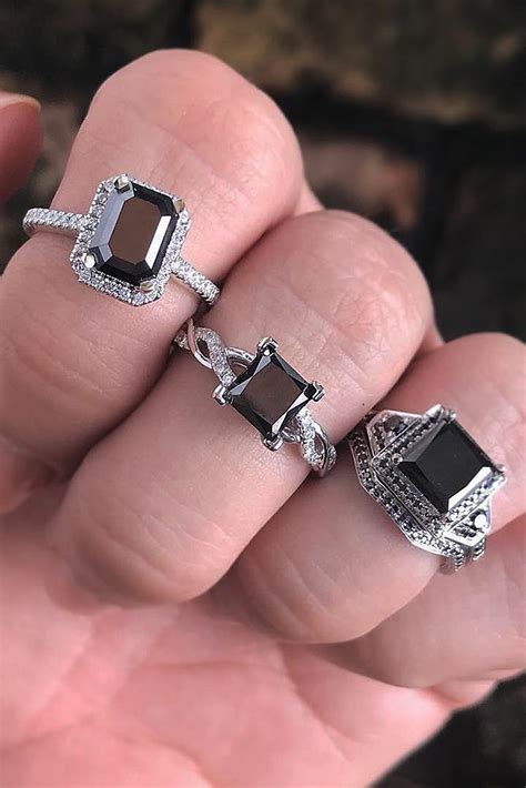 36 Unique Black Diamond Engagement Rings | Oh So Perfect Proposal