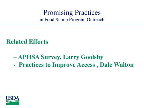 PPT - Promising Practices in Food Stamp Program Outreach PowerPoint