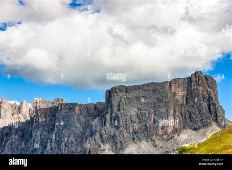 Italy Veneto Dolomites Lastoni Di Formin And Croda Da Lago Stock Photo