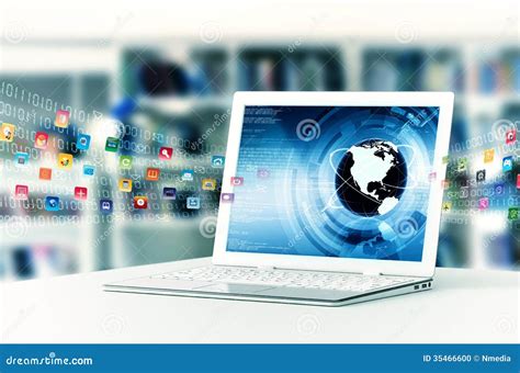 Internet Laptop Stock Photo Image 35466600