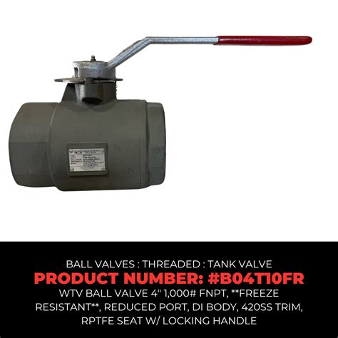 ball valves threaded tank valve wtv flow control high