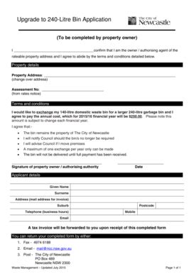 Fillable Online Newcastle Nsw Gov Upgrade Application Form Lt