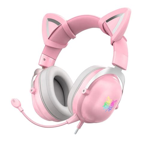 Headset Onikuma X Pink Cat Ears Mm Rgb