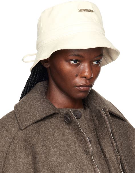 Jacquemus Off White Le Raphia Le Bob Gadjo Bucket Hat Jacquemus