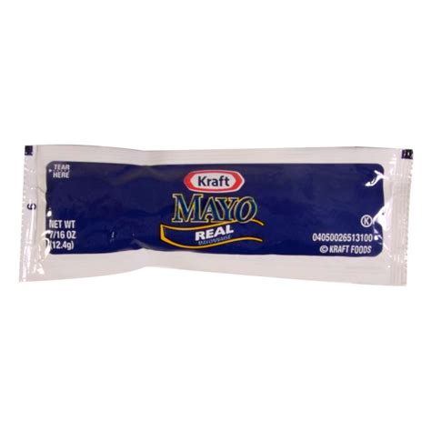 Kraft Mayonnaise Packets 0.44 Oz Each 500/Case-Cartnut.com