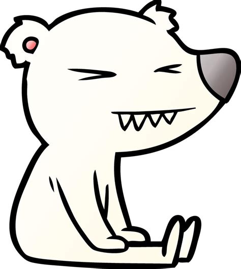 Angry Polar Bear Cartoon Vector Art At Vecteezy