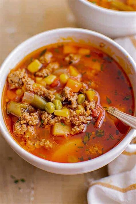 Easy Vegetable Beef Soup The Salty Marshmallow