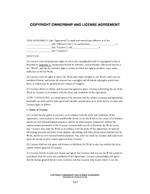 Copyright Agreement Pdf Pdffiller