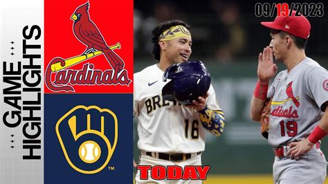 Stlouis Cardinals Vs Milwaukee Brewers Game Highlights Today