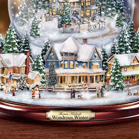 Thomas Kinkade Wondrous Winter Christmas Tree Snowglobe | eBay