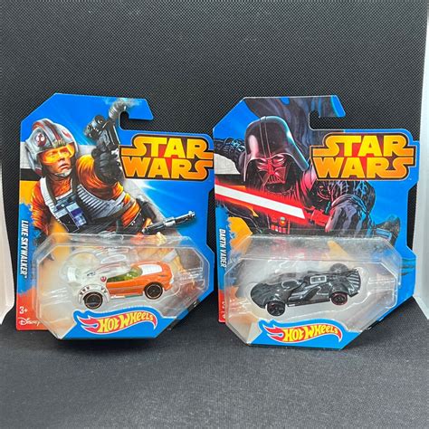 Hot Wheels Star Wars Luke Skywalker Darth Vader Set Cars Hobbies Toys Toys Games On Carousell