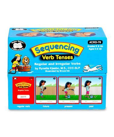 Super Duper Publications Sequencing Verb Tenses Flash Card Set Verb