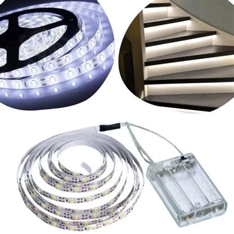 Kit 3 Fio Fita De Led Luz 2m 120 Leds Pilha Branco Frio Parcelamento