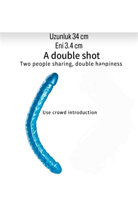 HAZ DÜKKANI LEZBİYEN DİLDO ÇİFT BAŞLI PENİS ANAL VAJİNAL KULLANIM FANTAZİ OYUNCAK MAVİ RENK