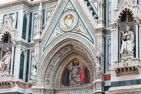 Premium Photo Florence Cathedral Facade Details Tuscany Italy