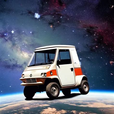 Piaggio Ape In Space