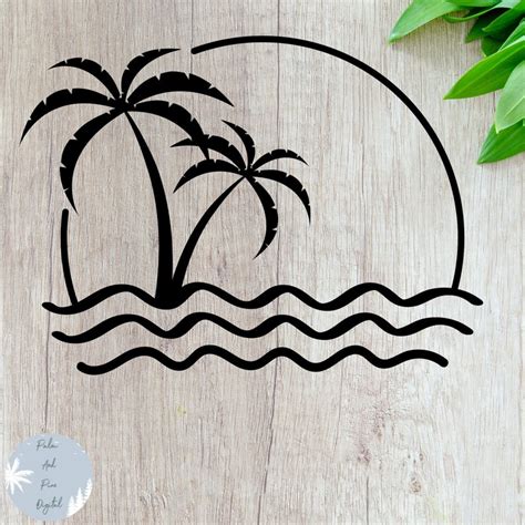 Buy Palm Trees Wave Svg Palm Tree Svg Palm Tree Clipart Online In India