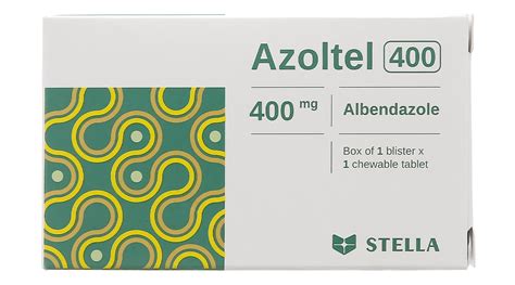 Azoltel Albendazole 400mg Hộp 1 Viên CÔng Ty Tnhh MỘt ThÀnh ViÊn DƯỢc