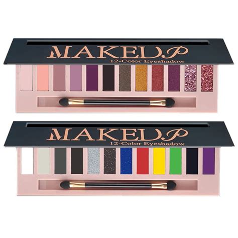 Amazon Pack Colors Eyeshadow Palette Set Nude Black Grey Blue Silver Smokey Colors