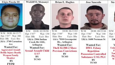 Tarrant County S Most Wanted Criminals June Modesto Bee