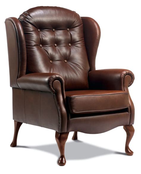 Lynton Standard Leather High Seat Chair - Sherborne Upholstery