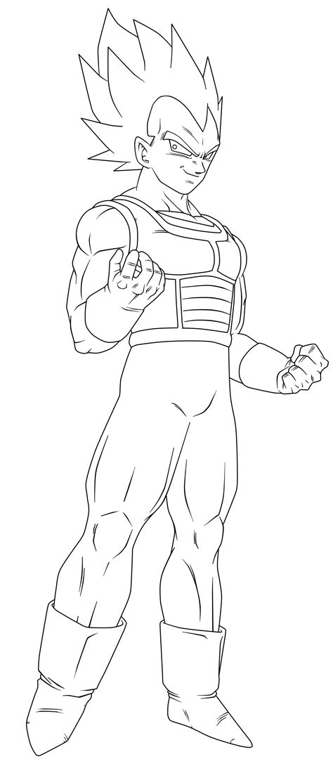 Lineart 047 Vegeta 012 By Vicdbz On Deviantart