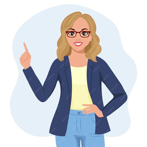 Eine blonde Frau mit Brille und freudigem Gesichtsausdruck hob den