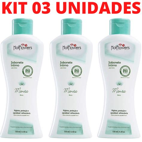Kit Sabonete Ntimo Menta Ml Hot Flowers Sexshop Loja Pimenta