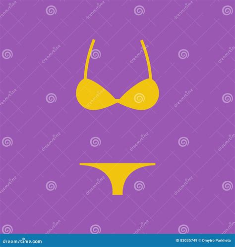 Swimsuit Bikini Icon Stock Vector Illustration Of Icon