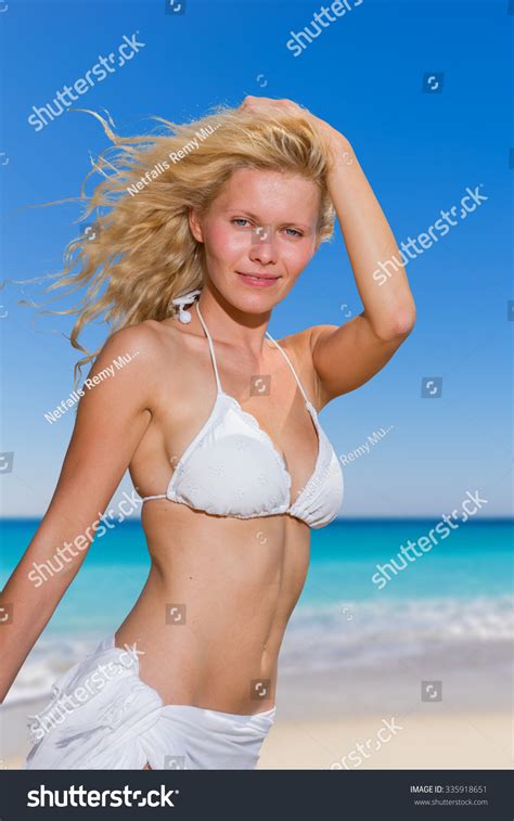 Portrait Sexy Girl White Bikini Stock Photo Edit Now 335918651