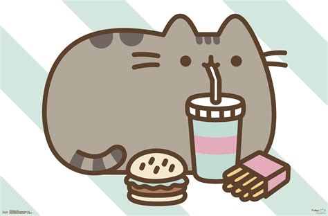 Pusheen - Food Poster and Poster Clip Bundle - Walmart.com
