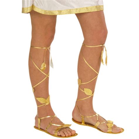 Romeinse gouden dames verkleed sandalen bij Fun en Feest België