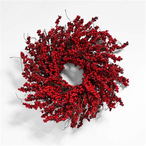 Faux Mini Red Berry Wreath 14 Crate And Barrel Canada
