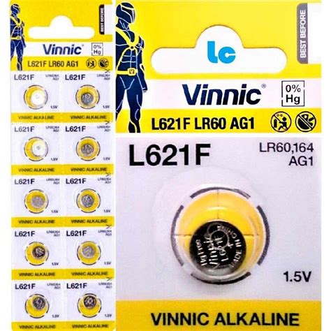 Pila De Boton Vinnic L621 364 AG1 LR60 Alcalina Calculadoras