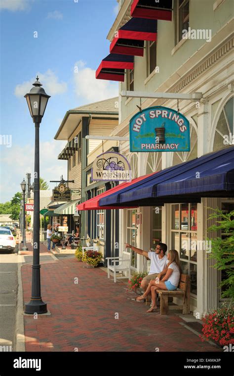 Downtown Hot Springs Bath County Virginia USA Home Of The Historic Homestead Resort Stock