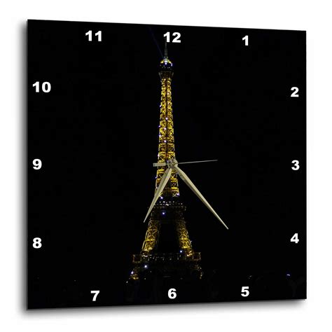 3drose The Hourly Light Show Of The Sparkling Eiffel Tower Wall Clock