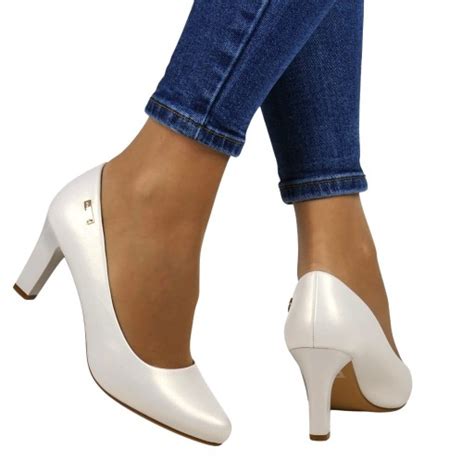 CZÓŁENKA SZPILKI NA SŁUPKU OBCASIE ELEGANKCIE PERŁOWE BUTY DAMSKIE HOT Cena Opinie Czółenka