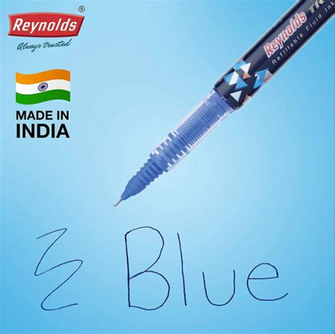 Refillable Plastic Reynolds Trimax Blue Gel Pen, For Writing at ₹ 40 ...