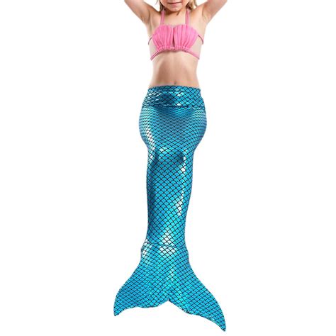 Tiijoy Big Girls 3 Piece Swimsuit Swimwear Bikini Set Fish Tail Bathing Suit Sizes 8 9