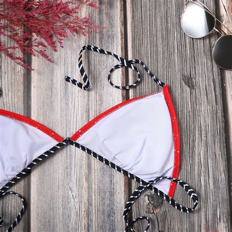 Womens Sexy Brazilian Tie Side Triangle Thong Bikini Set Beach Swimwear Swimsuit Ebay