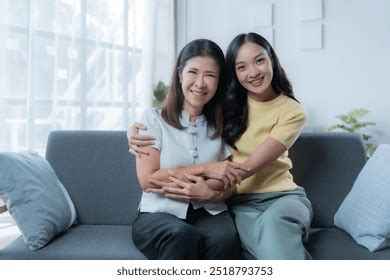 Happy Mature Mother Hugging Hers Daughter Stock Photo Shutterstock