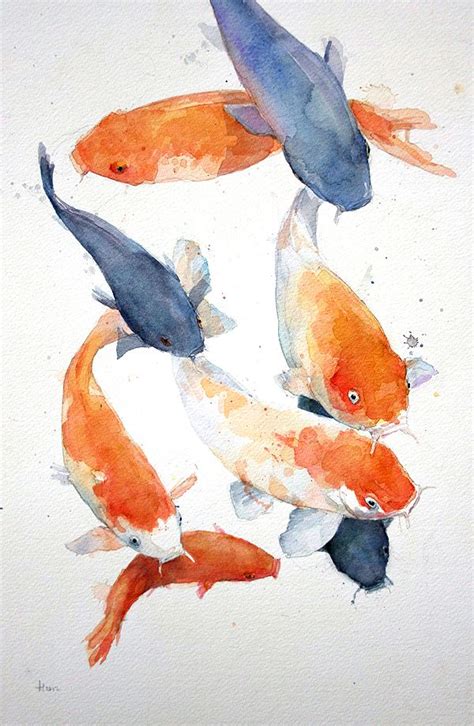 Koi Fish Oil Painting At Paintingvalley Explore Collection Of Koi