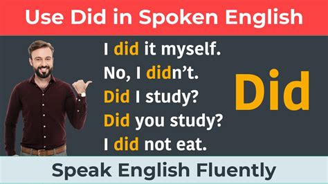 Correct use of Did || How to Use Did in spoken English || Use Did in