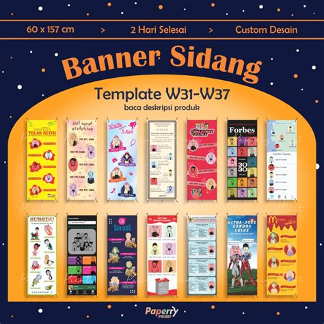 Jual Template W31 W37 Banner Wisuda X Banner Wisuda Custom Banner
