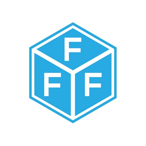 FFF letter logo design on black background. FFF creative initials ...