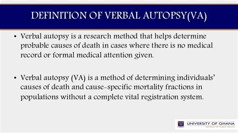 Verbal Autopsy Va