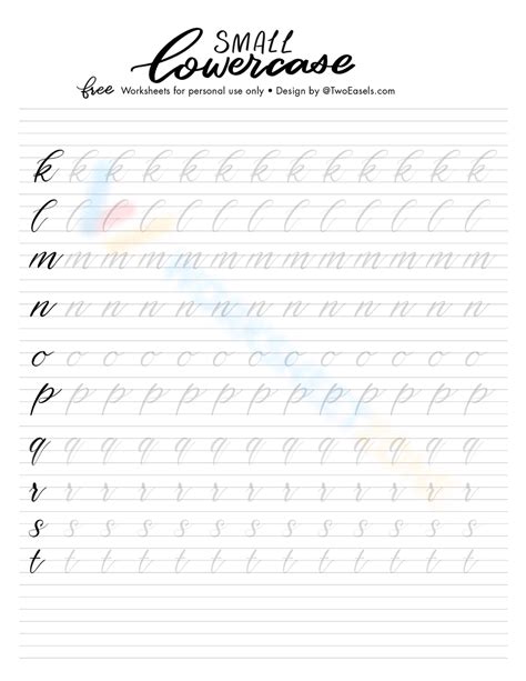 Free Lowercase Cursive Letters Worksheets Worksheetzone